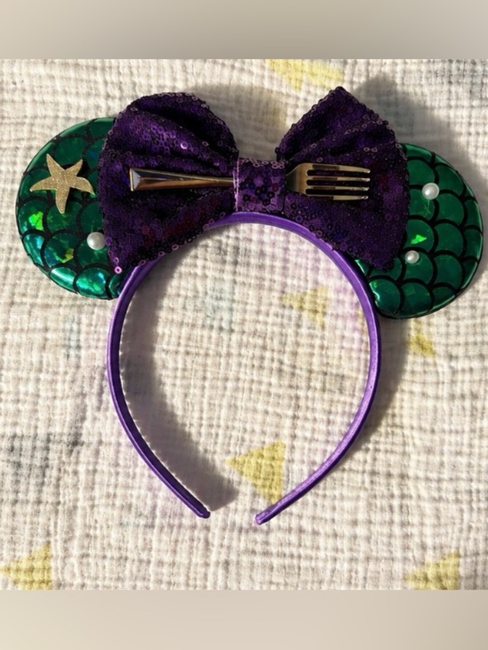 Purple and Green Little Mermaid Mickey Ears